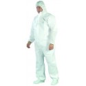 Combinaison SMS blanc, avec cagoule, fermeture glissière 