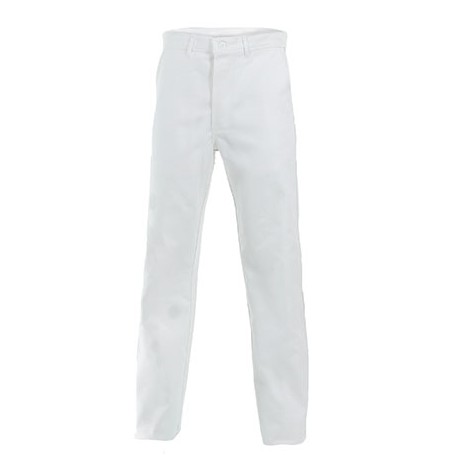 Pantalon de travail 100 % coton blanc